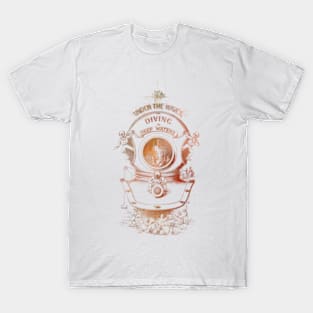 Diving In Deep Waters in Rust T-Shirt